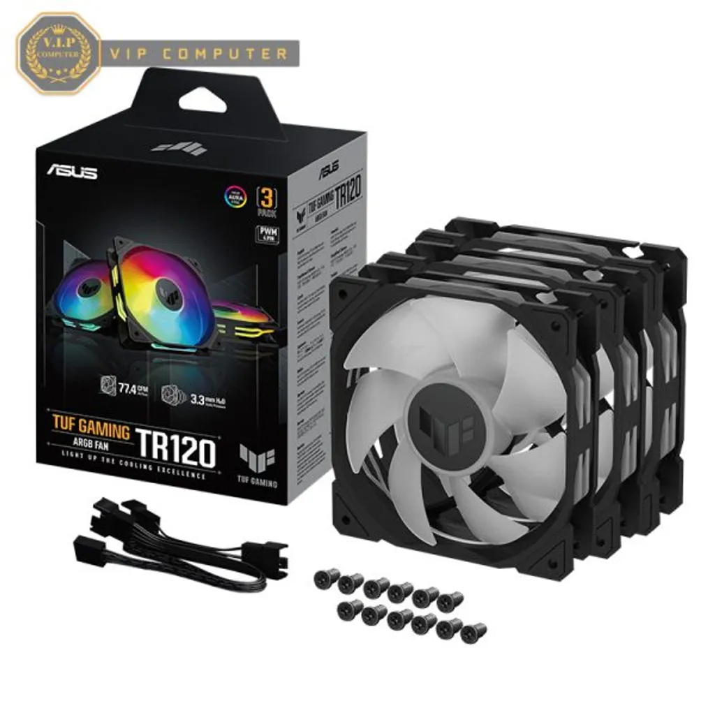 خربد فن کیس ایسوس بسته 3 عددی ASUS TUF Gaming TR120 1R ARGB Black